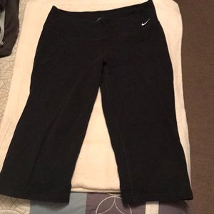 Nike Dri-Fit Black Capris - Large